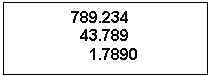 Example of numbers aligned by their decimal points