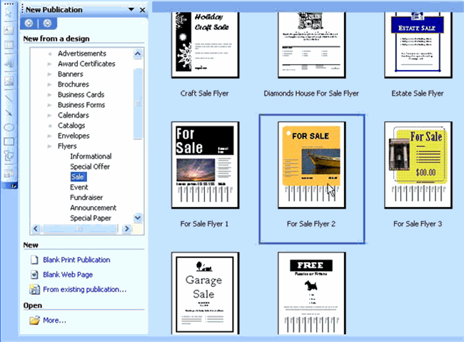 microsoft publisher templates