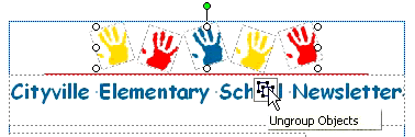 Publisher 2003: Grouping and Ungrouping Objects