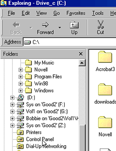 Control Panel Selected in Windows Explorer