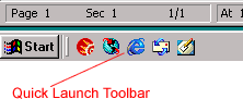 Quick Launch toolbar