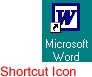 Microsoft Word shortcut icon on desktop