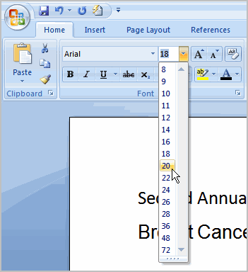 Word 2007: Formatting Text