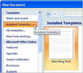 how to download a template in word