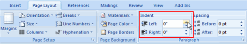 how to create a first line indent in word 2007