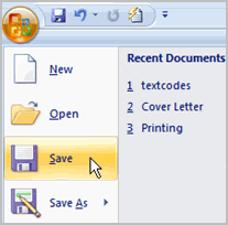 microsoft word 2007 save as