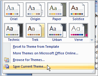 Microsoft Word Styles Themes and Templates