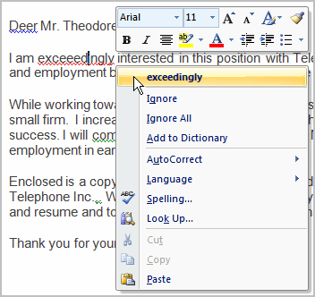 how to run spelling and grammar check word 2007