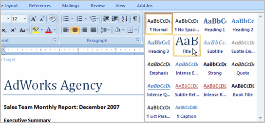 Microsoft Word 2007