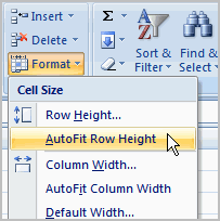 Excel 2007 Modifying Columns Rows and Cells