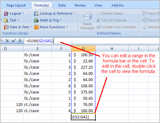 Excel 2007: Working with Basic Functions