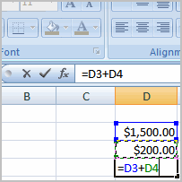 Excel 2007: Creating Simple Formulas