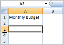 Excel 2007 Modifying Columns Rows and Cells