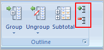 Outline Group Commands