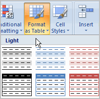 Formatting Tables