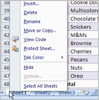 excel 2007 working with worksheets