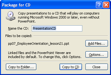 CD Dialog Box