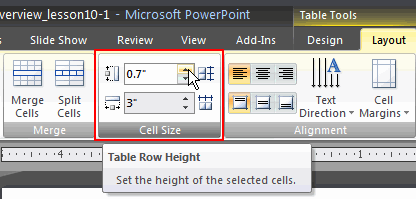 Cell Height
