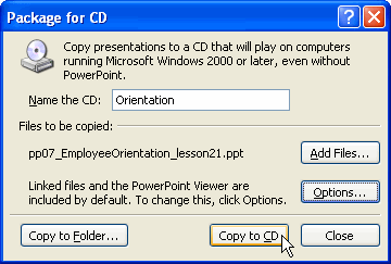 Copy to CD