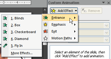 PowerPoint 2007: Animating Text and Objects