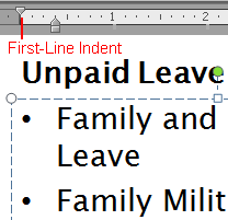 First Line Indent Marker