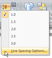 Line Spacing Options