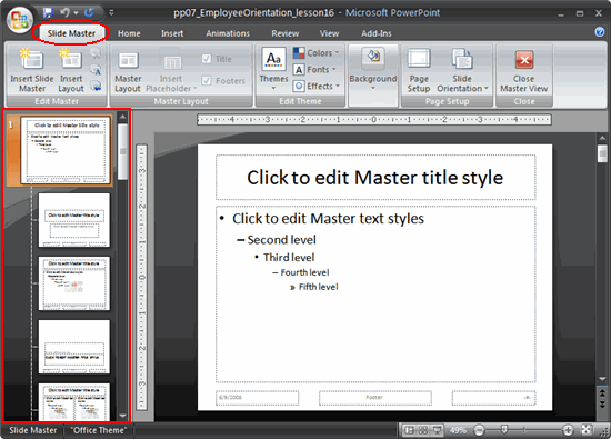 select different slide master powerpoint for mac 2011