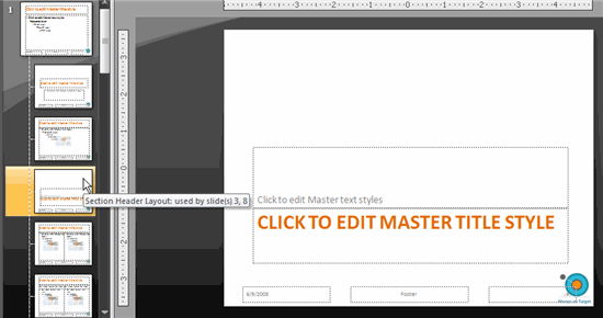 how to use slide master in powerpoint 2007