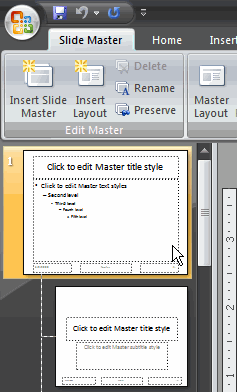 how to use slide master in powerpoint 2007