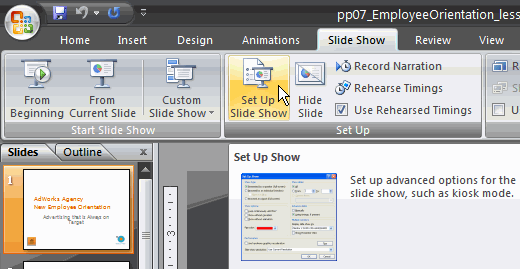 Set Up Show Command