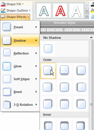 Apply Bevel Effects to Shapes in PowerPoint 2007 for Windows