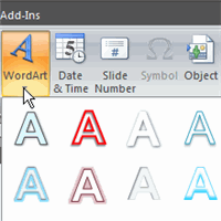 how to add word art in powerpoint