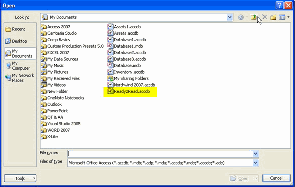Select Existing Database
