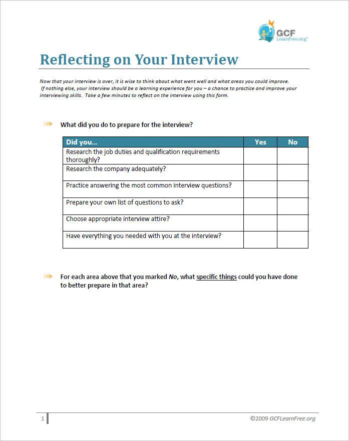 Interviewing Skills Following Up After An Interview