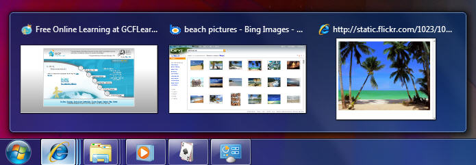 Image result for windows aero peek taskbar