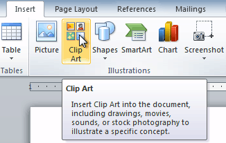 word 2010 no clipart