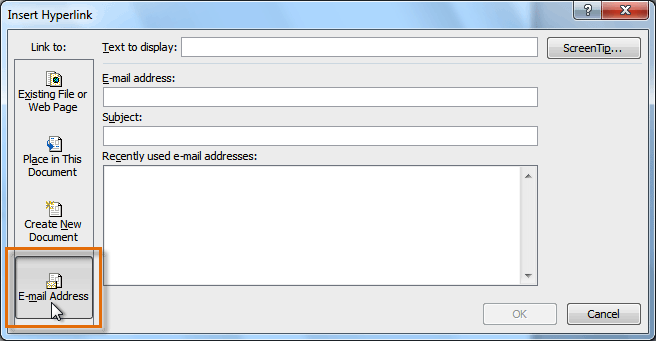 how to create a hyperlink in word 2010
