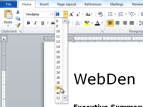 how to make a drop down list in excel font bigger