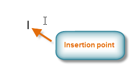 The insertion point