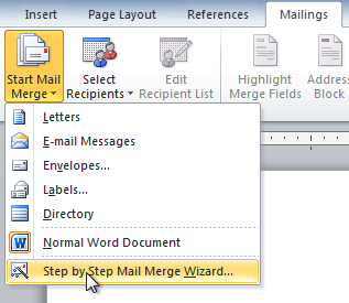 how to mail merge labels from excel to word office 2010