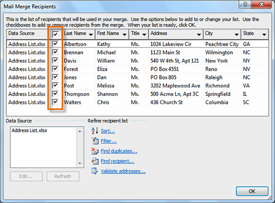 Word 2010 Mail Merge Labels