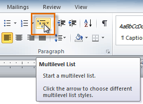 video on setting up multi level list with ms word on mac