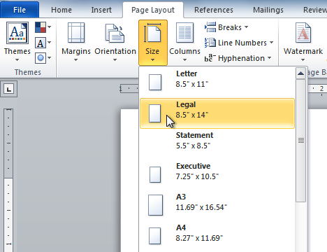 change layout of one page in word