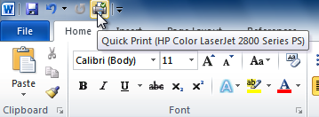 The Quick Print command