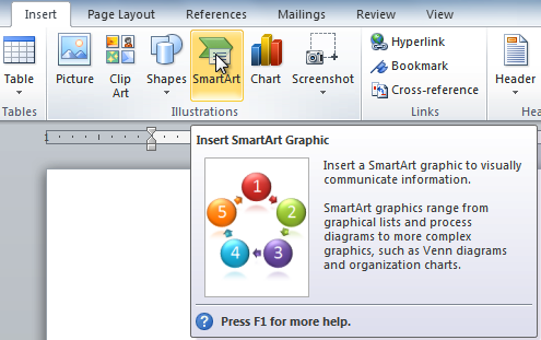 create a hyperlink in word in smartart