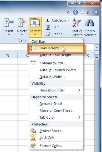 Excel 2010 Modifying Columns Rows and Cells