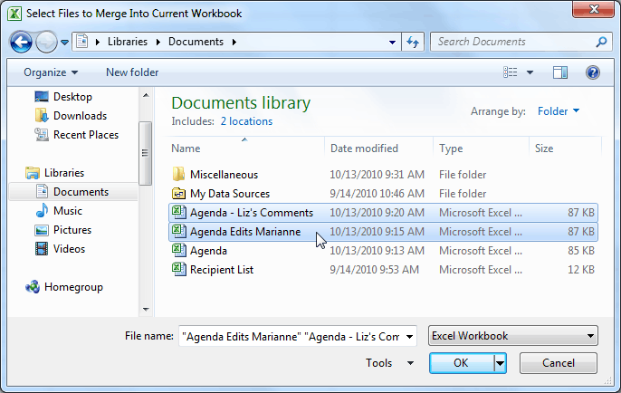 compare and merge workbooks excel for mac 2011