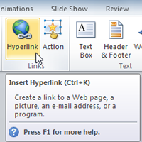 insert link into powerpoint 2010