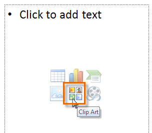 Inserting ClipArt from Placeholder