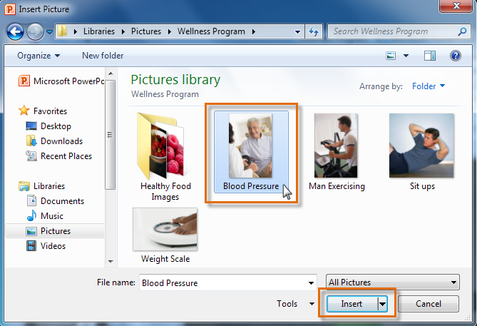 Selecting an image file